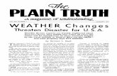 ae PLAIN TRUTH - Herbert W. Armstrong Truth 1950s/Plain Truth...but we are borrw’ng the water of fu- ture generatians by removing what lit- tLe remains in the soil/ Why don’t we