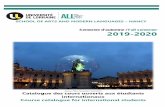Semestre d’automne / Fall semester 2019-2020erasmus-clsh.univ-lorraine.fr/files/2019/05/Catalogue...Renaissance Culture 24h 3WUAVN06 UE304B ANG Option Arts et Cinéma Option –