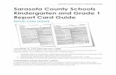 Sarasota County Schools K-1 Report Card Guidesarasotacountyschools.net/.../K-1_Parent_Guide__2_.pdfSarasota County Schools K-1 Report Card Guide 1 | P a g e SNAPSHOT Student Information,