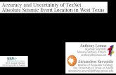 Accuracy and Uncertainty of TexNet Absolute …alomax.free.fr/posters/ssa2019/Lomax_Savvaidis__Accuracy...Accuracy and Uncertainty of TexNet Absolute Seismic Event Location in West