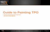 Guide to Painting TPO - buypmc.comTPO Painting Guide as recommended by Solvay Thermoplastic olefins (TPOs) can be painted using various methods. The information below is for general