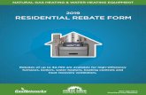 2019 RESIDENTIAL REBATE FORM · 2019-01-29 · After-Market Boiler Reset Control² Attached to a natural gas forced hot water boiler $225 NEW THERMOSTATS ONLY. REBATE NOT TO EXCEED