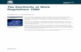 The Electricity at Work Regulations 1989. Guidance on ... · the Electricity at Work Regulations 1989. 10 There are, however, many types of system, equipment and hazard to which BS
