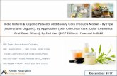 India Natural & Organic Personal and Beauty Care Products ... · 11. India Natural & Organic Personal and Beauty Care Products Distribution Channel Analysis 138 12. India Natural