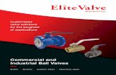 Commercial and Industrial Ball Valves - Elite Valve · • NSF/ANSI 61 NSF/ANSI 372 Approval (lead free) • CSA Approval (NPT only): ANSI Z21.15/CGA 9.1, ASME B16.44, CGA CR 91-002,