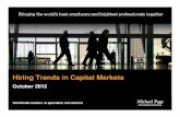 Hiring Trends in Capital Markets - CFA Institute Page - Capital...¢  Candidate movement trends Quality