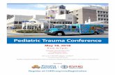 Pediatric Trauma Conference · Discuss and review statistics of burnout in trauma surgeons, the problems of firearm injury in the US, tenets of the Hartford Consensus, and some alternative