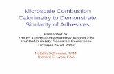 Microscale Combustion Calorimetry to …...Microscale Combustion Calorimetry to Demonstrate Similarity of Adhesives Presented to: The 6th Triennial International Aircraft Fire and