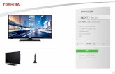 LED TV Series - Toshiba TV · 1x HDMI™, 1x USB, 1 Scart USB Recording Eco Friendly Mode DVD 27kWh Kwh Annum 19W Watt 0,5W Standby A+ LED TV Series. 24D1633DB DISPLAY Screen Size
