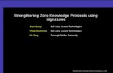 Strengthening Zero-Knowledge Protocols using Signaturesyangke/papers/eurocrypt03.pdf · Strengthening Zero-Knowledge Protocols using Signatures – p.3/24 Issues of (Strengthening)