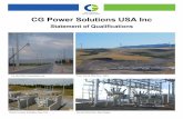CG Power Solutions USA Inc · 2016-01-04 · 2 CG Power Solutions USA Inc (CGPSOL) is a focused solution provider specializing in utility and industrial electric power systems. We