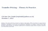 Transfer Pricing Theory & Practice Pricing Basics by...Transfer Pricing – Theory & Practice CA Hari Om Jindal (hojindal@yahoo.co.in) October 7, 2017 Nothing in this paper should