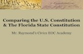 Comparing the U.S. Constitution & The Florida State ...systemcivics.org/.../01/Comparing-Constitutions-The... · Comparing the U.S. Constitution & The Florida State Constitution Mr.