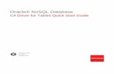 C# Driver for Tables Quick Start Guide · This document provides a quick introduction to the Oracle NoSQL Database C# driver. This driver provides native C# applications access to