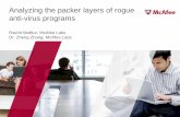 Analyzing the packer layers of rogue anti-virus programs · Analyzing the packer layers of rogue anti-virus programs Rachit Mathur, McAfee Labs Dr. Zheng Zhang, McAfee Labs