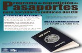 FINAL cartel pasaportes 2015 2 · Programa para servidores públicos del CJF expedición I N F O R M E S Diecció de Pestacioes Isitucioales 5449-9500 exts. 2013, 2017, 2020 y 2043