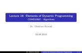 Lecture 18: Elements of Dynamic Programming ...people.cs.bris.ac.uk/~konrad/courses/COMS10007/slides/18...Elements of Dynamic Programming Solving a Problem with Dynamic Programming:
