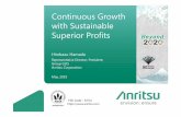 Continuous Growth with Sustainable Superior Profits · Image Size W195 x H530 px TSE code：6754 Continuous Growth with Sustainable Superior Profits May, 2019 Hirokazu Hamada Representative