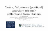 Young Women's (political) activism online? ... Women online â€¢ Empowerment potential of the internet