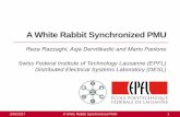 A White Rabbit Synchronized PMU - NASPI · 3/30/2017 A White Rabbit Synchronized PMU 10 Potential use of legacy Ethernet-based infrastructure of any power grid. The White Rabbit Protocol