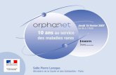 Evolution of Orphanet · From a Simple Concept to a Centre of Reference for Literature on Rare Diseases Directory of Resources in Europe Encyclopaedia `On 2000 diseases `In 6 languages