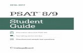 PSAT 8/9 Student Guide | SAT Suite of Assessments – The … · your College Board and Khan Academy then visit Contents 1 Important Information About Taking the PSAT 8/9 1 PSAT 8/9