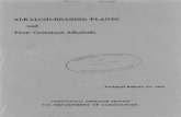 ALKALOID-BEARING PLANTS and Their Contained Alkaloids · rinden-Alkaloide," Société Chimique de France Bulletin 1958: 99. KAS Kentucky Academy of Science Transactions. Louisville.