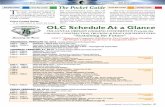 Color-Coded Guide OLC Schedule At a Glance Guide.pdfOLC Schedule At a Glance T he handy Pocket Guide provides an easy, at-a-glance method of coordinating your 2013 seminar and panel