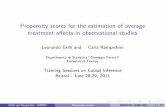 Propensity scores for the estimation of average …Propensity scores for the estimation of average treatment e ects in observational studies Leonardo Grilli and Carla Rampichini Dipartimento
