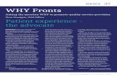 WHY Fronts - sor.org · • JANUARY 2019 • SYNERGY NEWS WHY Fronts Asking the question WHY to promote quality service provision Chris Woodgate, ISAS Officer Patient experience -