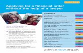 Applying for a financial order without the help of a …alc.org.uk/uploads/Applying_for_a_financial_order...Applying for a financial order without the help of a lawyer • 3Things