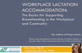 WORKPLACE LACTATION ACCOMMODATION · employees whose babies are not breastfed CIGNA Insurance Case Study – lactation program resulted in 77% reduction in lost work time due to infant