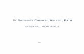 2014 - batharchives.co.uk · St Swithin’s Church, Walcot, Bath – Internal Memorials 1 Introduction This document contains transcriptions of memorials inside the church of St Swithin’s,