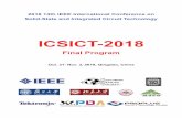 ICSICT-2018 · - V - Paper Presentation Information The 2018 IEEE ICSICT will have oral and poster sessions. All the papers included in the conference program should be presented