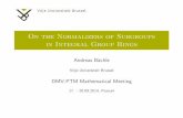 On the Normalizers of Subgroups in Integral Group Ringshomepages.vub.ac.be/~abachle/slides/baechle_poznan_2014.pdf · On the Normalizers of Subgroups in Integral Group Rings Andreas