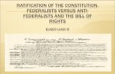 PowerPoint Presentation - The Bill of Rights The First 10 ... · ENTER THE BILL OF RIGHTS While Federalists didn’t think it was really necessary, they agreed to add a Bill of Rights