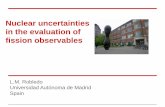 Nuclear uncertainties in the evaluation of fission observables · Nuclear uncertainties in the evaluation of fission observables L.M. Robledo Universidad Autónoma de Madrid ... Model