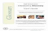 Glossary y English Spanish Glossar...English | Spanish Translation of Chemistry terms based on the Coursework for Chemistry Grades 9 to 12. Updated October 2018 THE STATE EDUCATION