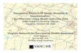 Virginia Network for Geospatial Health Research · A. Query and displayQuery and display B. Buffering C. Overlay 2.Spatial Statistics A. Hot spot analysis B. Spatial pattern analysis