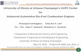 University of Illinois at Urbana-Champaign's GATE Center for … · GATE Center of Excellence on Advanced Automotive Bio-Fuel Combustion Engines University of Illinois at Urbana-