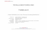 TESLA MOTORS INC - pages.stern.nyu.edupages.stern.nyu.edu/~adamodar/pc/blog/tesla10Q.pdf · Tesla Motors, Inc. Notes to Condensed Consolidated Financial Statement s (Unaudited) Tesla