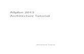 Allplan 2013 Architecture Tutorial - tangens.hu · The Allplan documentation consists of the following: • The help is the main source of information for learning about and working