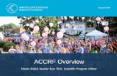 ACCRF OverviewACCRF Research Update The Roots of ACCRF ACCRF was founded by Marnie and Jeff Kaufman. Marnie was diagnosed with ACC at 38 years old when she had four