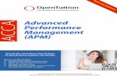 Advanced Performance Management (APM) · Advanced Performance Management (APM) 1. The Nature of Performance Management 5 2. Strategic Management Accounting 11 3. Performance Management