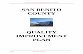 SAN BENITO COUNTY · San Benito County Emergency Medical Services Agency _____ May 2011 Quality Improvement Plan 4 San Benito County Quality Improvement Plan Purpose and Philosophy