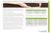 Managing Saline & Alkaline Soil: Soil Diagnosis...The analysis of soil as it relates to determining salt concentration and type will be discussed below. Salt Concentration: Total Soluable