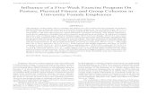 Influence of a Five-Week Exercise Program On Posture ...Posture, Physical Fitness and Group Cohesion in University Female Employees Joe Lahovski and Sally Paulson Department of Exercise