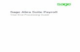 Sage Abra Suite Payroll · Sage Abra Suite Year-End Processing Guide Page 6 of 65 Introduction This guide provides you with help for year-end payroll processing and preparation of