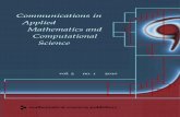 Communications in Applied Mathematics and Computational ... · Communications in Applied Mathematics and Computational Science, at Mathematical Sciences Publishers, Department of