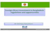 Foreign Direct Investment in Bangladesh: regulations and … · 2017-03-04 · Bangladesh has ‘never defaulted in its debt repayments, nor asked for its rescheduling Bangladesh